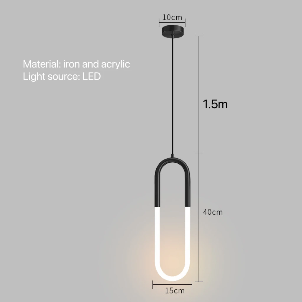Подвесной светильник для спальни из железа и акрила
Подвесной светильник для спальни из железа и акрила