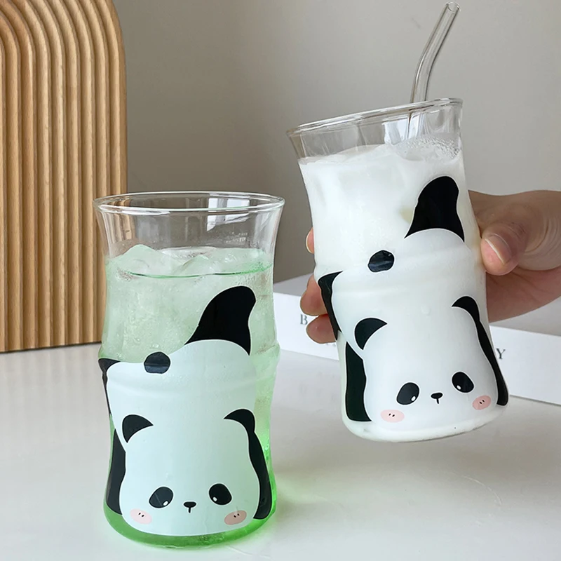 Kawaii Panda Glass Cup With Straw For Cold Drinks Coffee Mug Cute Transparent Glasses of Wine Juice Beer Milk Ins Drinkware Gift
Kawaii Panda Glass Cup With Straw For Cold Drinks Coffee Mug Cute Transparent Glasses of Wine Juice Beer Milk Ins Drinkware Gift