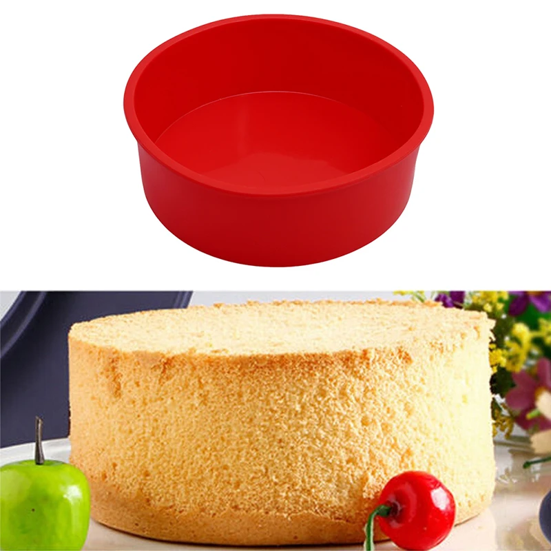 

Red Silicone Cake Round Shape Mold Kitchen Bakeware DIY Desserts Baking Mold Mousse Cake Moulds Baking Pan Tools