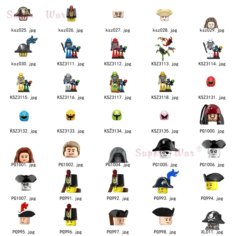 Single Pirates of The Caribbean Jack Sparrow movie Pirates Imperial Figures Head accessories Building Blocks toys Series-087 
Single Pirates of The Caribbean Jack Sparrow movie Pirates Imperial Figures Head accessories Building Blocks toys Series-087