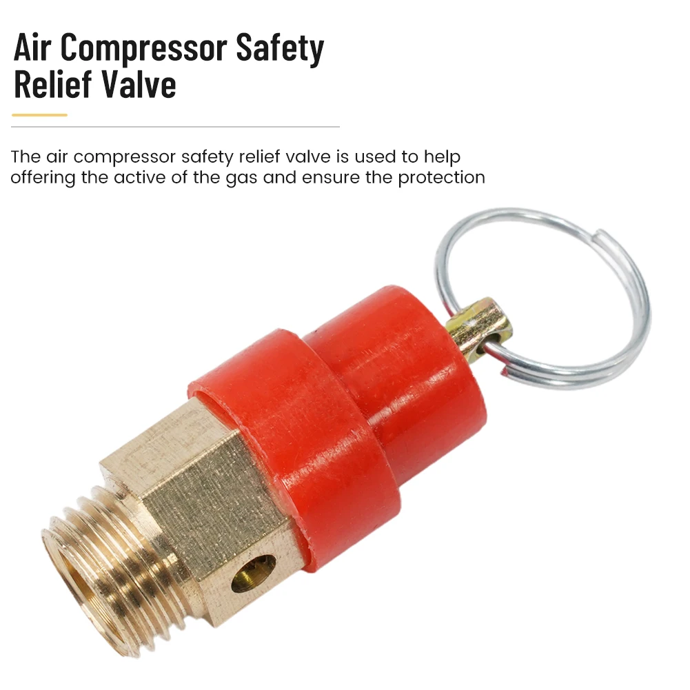 1 Pc Brass 1/8" 1/4'' BSP 8kg Air Compressor Safety Relief Valve 38*9mm Pressure Release Regulator 120PSI For Pressure Piping
1 Pc Brass 1/8" 1/4'' BSP 8kg Air Compressor Safety Relief Valve 38*9mm Pressure Release Regulator 120PSI For Pressure Piping