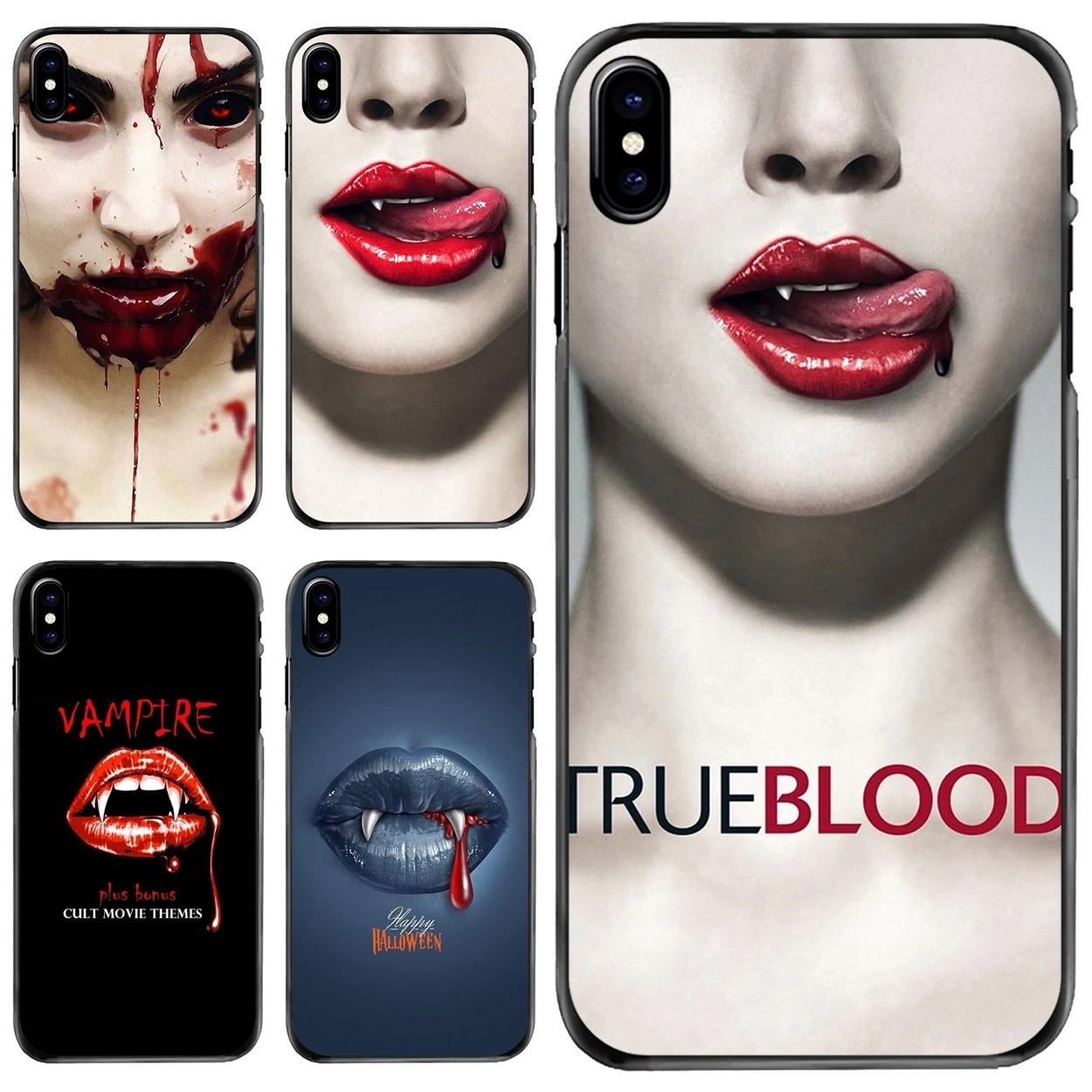 

Hard Phone Cover Case For Apple iPhone 11 12 13 14 Pro MAX Mini 5 5S SE 6 6S 7 8 Plus 10 X XR XS blood Sexy Vampire lips