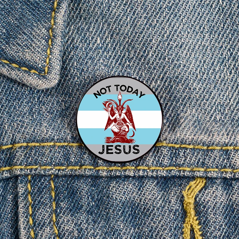 Demiboy Pride Not Today Jesus Satan Pin Custom Funny vintage Brooches Shirt Lapel teacher Bag Badge pins for Lover Girl Friends
Demiboy Pride Not Today Jesus Satan Pin Custom Funny vintage Brooches Shirt Lapel teacher Bag Badge pins for Lover Girl Friends