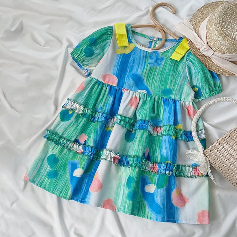 2022 New Summer Casual Dress Graffiti Color Kid Clothes Princess Dress Children Dress For 2-6 Yeasr
2022 New Summer Casual Dress Graffiti Color Kid Clothes Princess Dress Children Dress For 2-6 Yeasr
