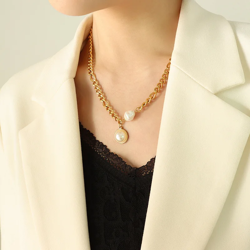 Freshwater Pearl Necklace For Women Choker Titanium Steel Necklaces Fashion New 2022 Geometric Chain Clavicle Gold Jewelry Gift
Freshwater Pearl Necklace For Women Choker Titanium Steel Necklaces Fashion New 2022 Geometric Chain Clavicle Gold Jewelry Gift