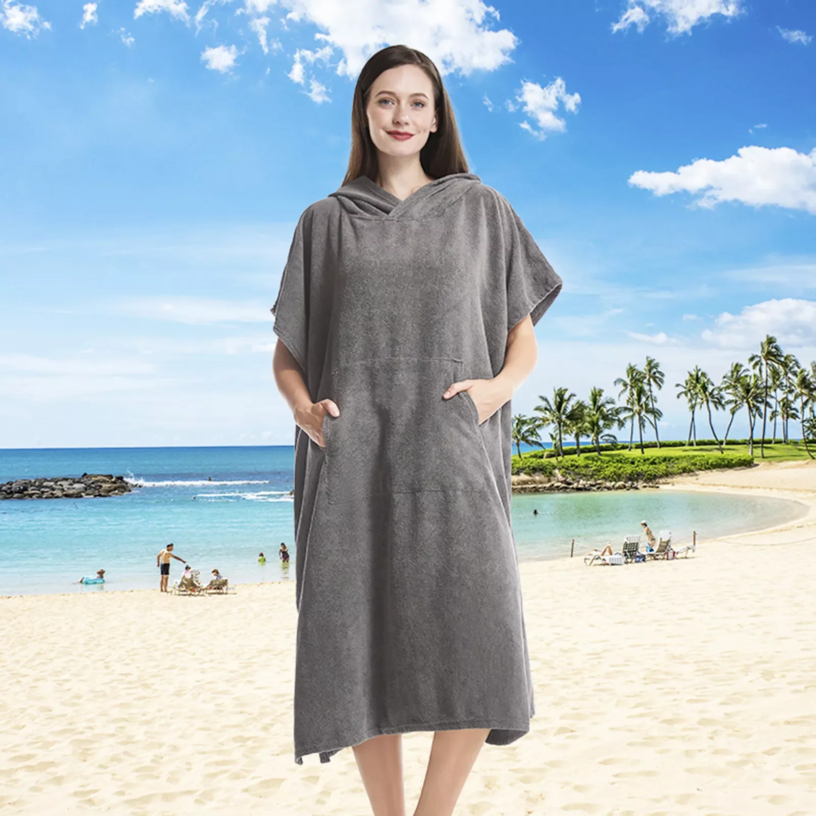 Large Thick Hooded Beach Towel Changing Robe Quick Dry Microfiber Towelling Surf Poncho for Men and Women
Large Thick Hooded Beach Towel Changing Robe Quick Dry Microfiber Towelling Surf Poncho for Men and Women