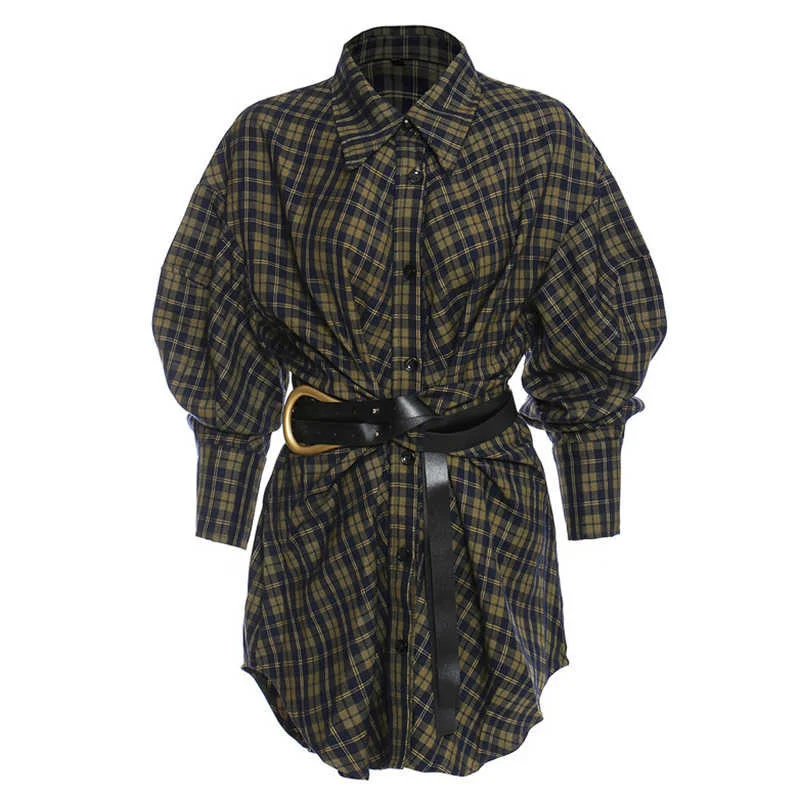 【Absgd】 2023 Autumn Women Big Size Blue Yellow Plaid Shirt Dress Belt New Lapel Long Sleeve Loose Fit Fashion Tide
【Absgd】 2023 Autumn Women Big Size Blue Yellow Plaid Shirt Dress Belt New Lapel Long Sleeve Loose Fit Fashion Tide