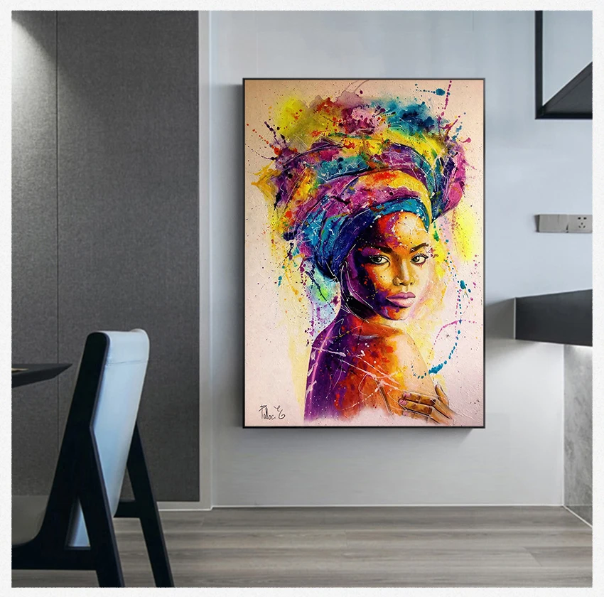 Wall Posters and Prints Black Girl Abstract Wall Art Picture for Living Room African Woman Graffiti Art Canvas Painting on The
Wall Posters and Prints Black Girl Abstract Wall Art Picture for Living Room African Woman Graffiti Art Canvas Painting on The