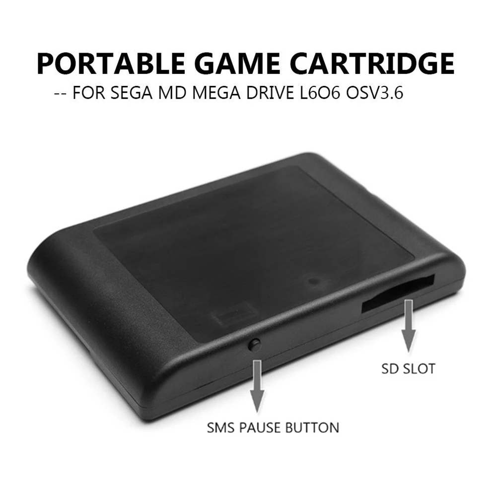 

Cartridge Memory Card Adapter Game Storage Burning Card for MD Sega OS V3.6/3.8 Version Support SD (MMC/TF/MINISD) Memory Card