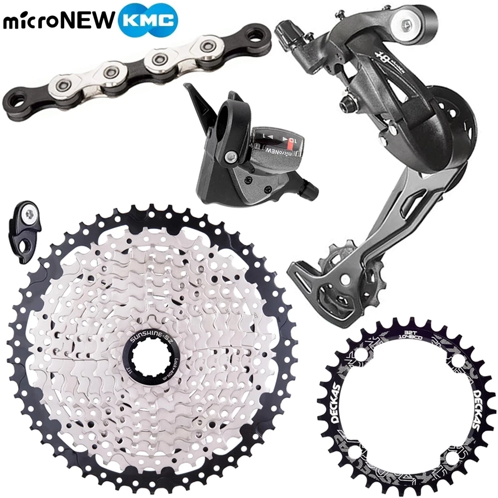 microNEW MTB Bicycle 10 Speed Groupset 1X10 Shifter Trigger Rear Derailleur&KMC X10 Chain&104BCD Chainring&10S HG Cassette Kit
microNEW MTB Bicycle 10 Speed Groupset 1X10 Shifter Trigger Rear Derailleur&KMC X10 Chain&104BCD Chainring&10S HG Cassette Kit
