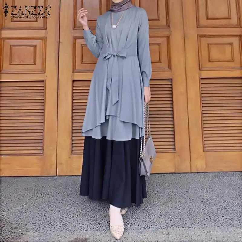 2022 Muslim Women Long Sleeved O-Neck Cotton Crew Neck Blouse Islamic Casual Tops Elastic Holiday Casual Elegant Shirts ZANZEA
2022 Muslim Women Long Sleeved O-Neck Cotton Crew Neck Blouse Islamic Casual Tops Elastic Holiday Casual Elegant Shirts ZANZEA