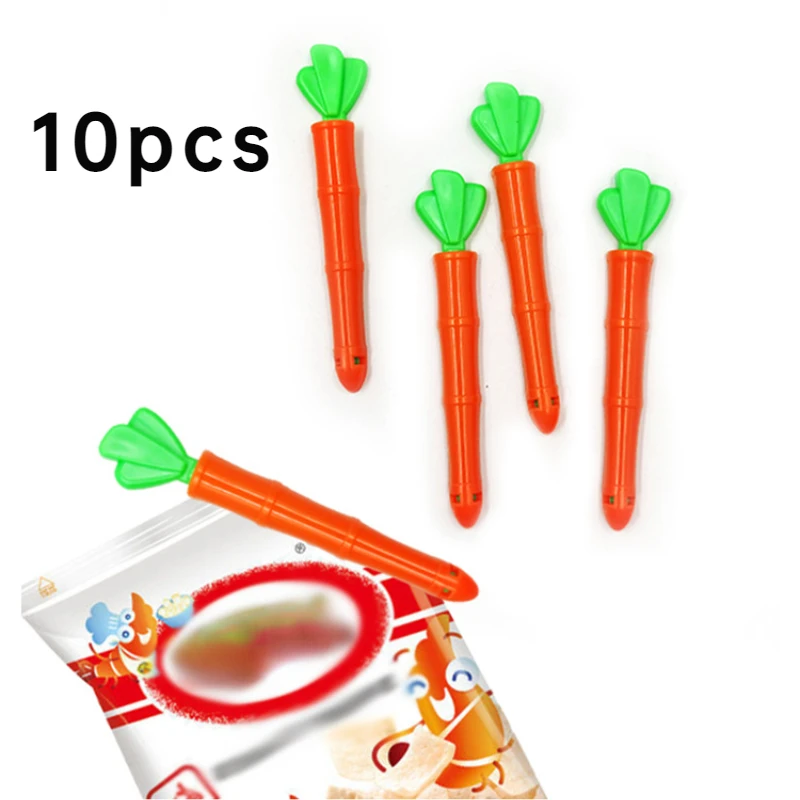 10PCs/5Pcs Creative Snack Bag Sealing Clip Carrot Shape Sealing Clip Food Moisture Proof Kitchen Storage Kitchen Accessories
10PCs/5Pcs Creative Snack Bag Sealing Clip Carrot Shape Sealing Clip Food Moisture Proof Kitchen Storage Kitchen Accessories