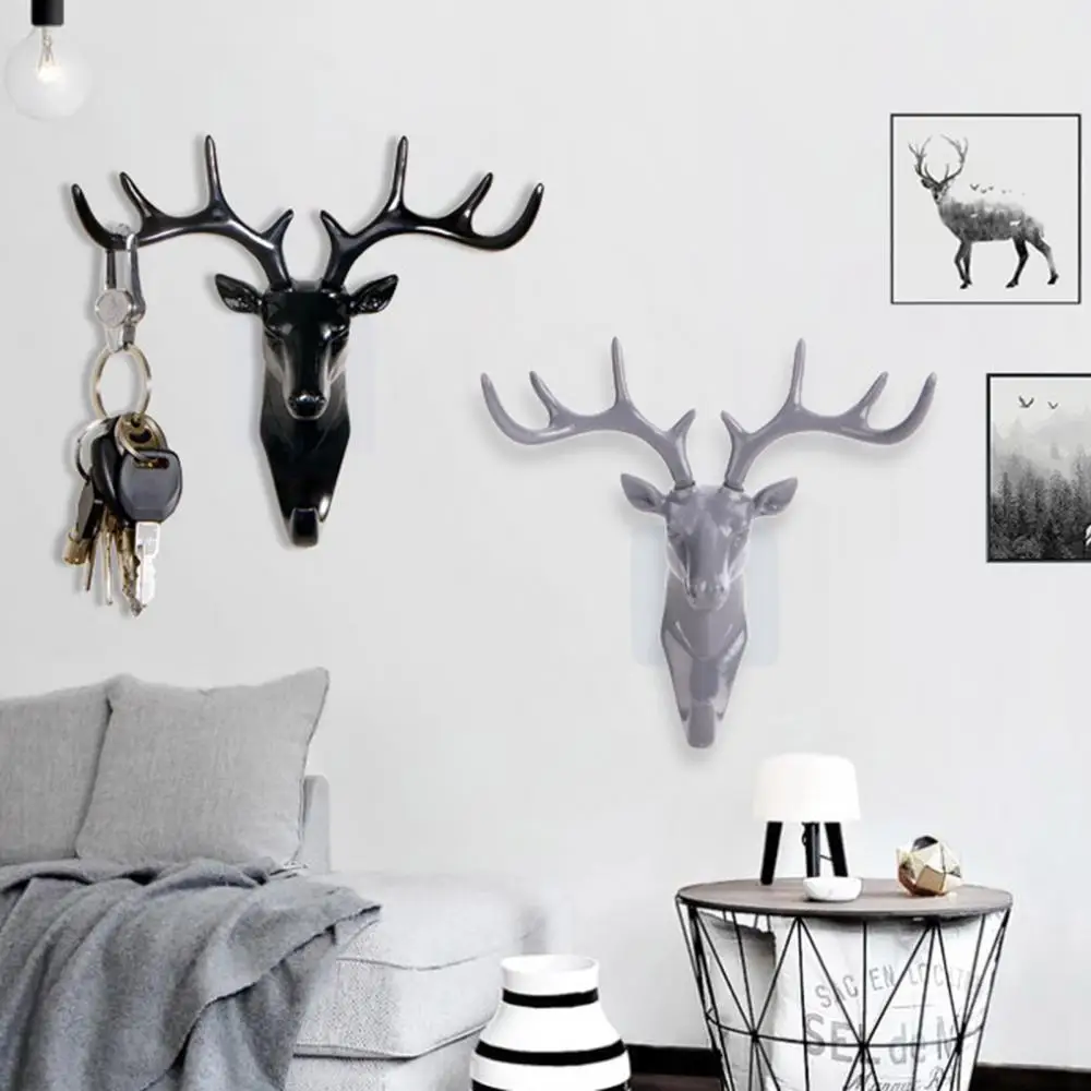 Antler Hook Deer Head Key Holder Hanger Living Room Wall Decorative Ornament Wall Hanging Hook Coat Hanger Cap Room Decor
Antler Hook Deer Head Key Holder Hanger Living Room Wall Decorative Ornament Wall Hanging Hook Coat Hanger Cap Room Decor