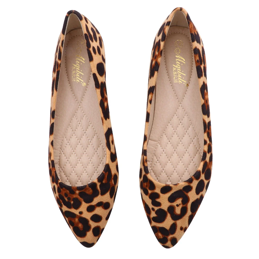 

Модные леопардовые туфли, туфли на плоской подошве, остроносые туфли для отдыха для женщин (хаки, леопардовые, размер 37)