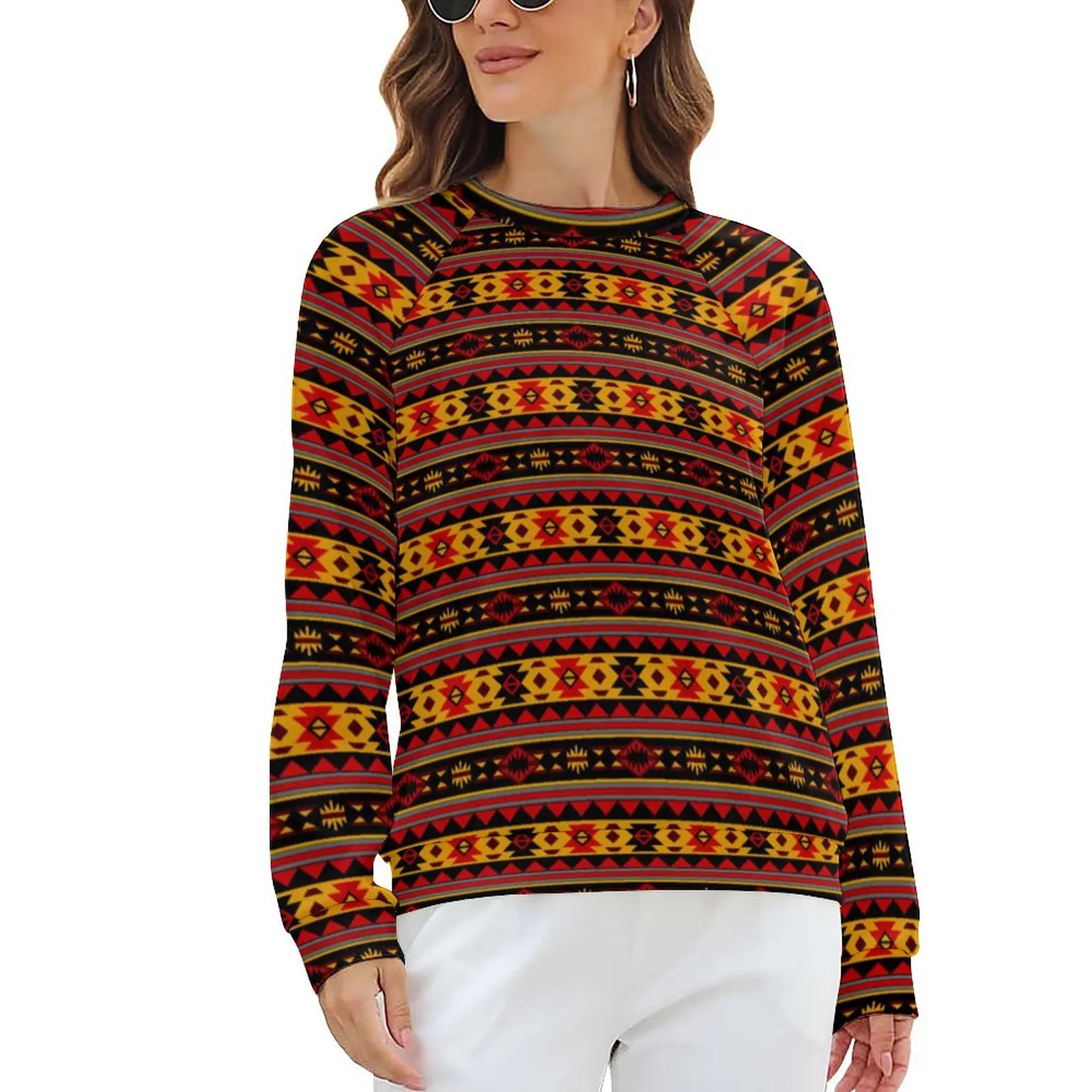 Red Black Gold Tribal Hoodies Women Long Sleeve Southwest Design Aesthetic Casual Hoodie Hot Sale Classic Oversize Sweatshirts
Red Black Gold Tribal Hoodies Women Long Sleeve Southwest Design Aesthetic Casual Hoodie Hot Sale Classic Oversize Sweatshirts