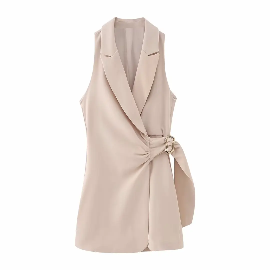 Woman Elegant Beige Slim Sleeveless Blazer Jumpsuits 2023 Spring Female Chic Solid Wrap Jumpsuit Ladies Event Jumpsuits
Woman Elegant Beige Slim Sleeveless Blazer Jumpsuits 2023 Spring Female Chic Solid Wrap Jumpsuit Ladies Event Jumpsuits