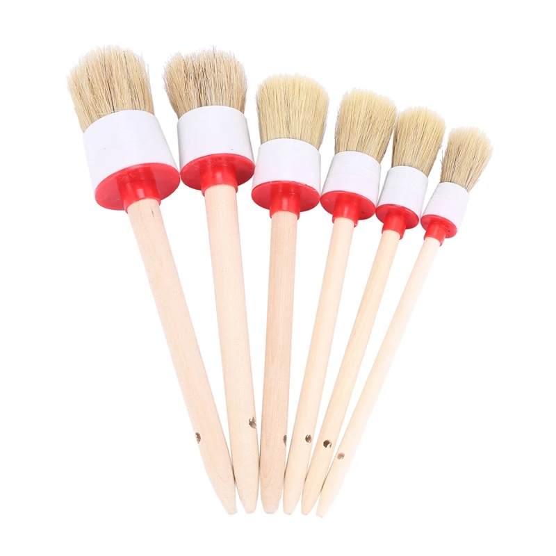 Natural Boar Hair Detail Brushs(Set Of 6), Detailing Brush Set For Cleaning Weels, Interior, Exterior, Leather
Natural Boar Hair Detail Brushs(Set Of 6), Detailing Brush Set For Cleaning Weels, Interior, Exterior, Leather
