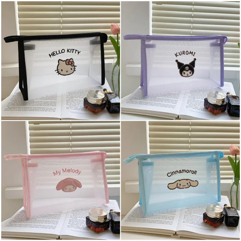 Sanrios My Melody Kuromi Cinnamoroll HelloKittys сетчатые принадлежности для макияжа Сумки для хранения аниме мультяшный милая сумочка-косметичка подарок
Sanrios My Melody Kuromi Cinnamoroll HelloKittys сетчатые принадлежности для макияжа Сумки для хранения аниме мультяшный милая сумочка-косметичка подарок