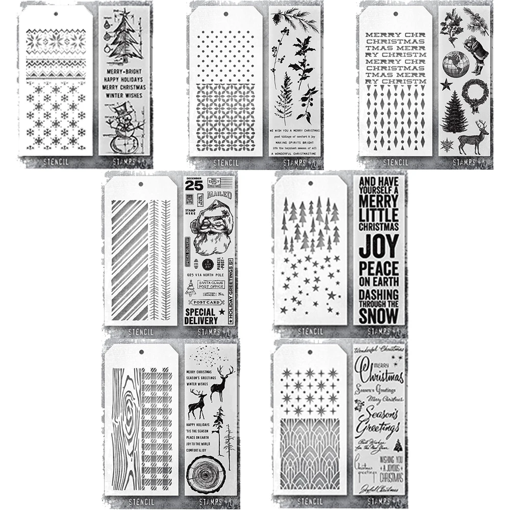New Christmas Clear Stamps And Plastic Stencil For DIY embossing Scrapbook Handmade Paper Card Decorative Album Stamps
New Christmas Clear Stamps And Plastic Stencil For DIY embossing Scrapbook Handmade Paper Card Decorative Album Stamps