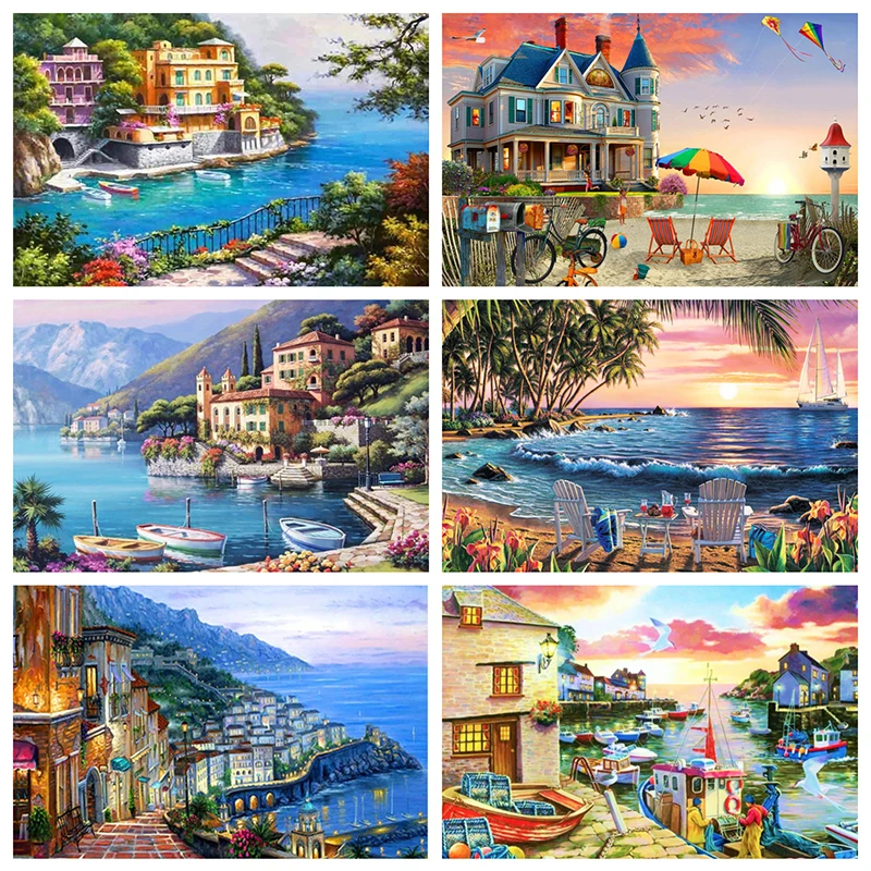 5d Diamond Paintings Seaside City Scenery Cross Stitch Kit Home Decor Decorative Paintings New Wall Decoration Embroidery Art
5d Diamond Paintings Seaside City Scenery Cross Stitch Kit Home Decor Decorative Paintings New Wall Decoration Embroidery Art