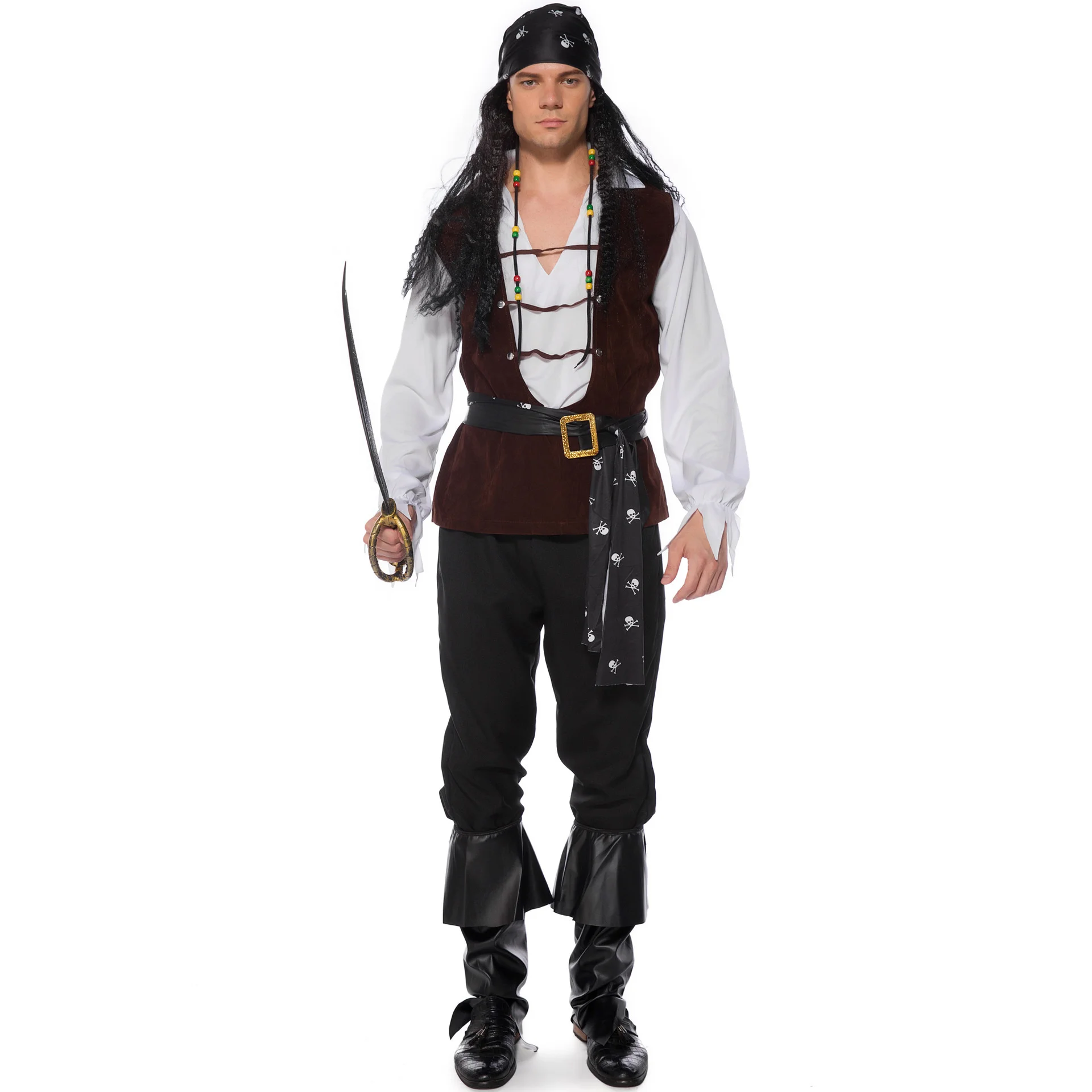 2022 M-xl New Male Pirate Adult Suit Cosplay Clothes Halloween Pirates Of The Caribbean Costume Hot Fashion Wear 
2022 M-xl New Male Pirate Adult Suit Cosplay Clothes Halloween Pirates Of The Caribbean Costume Hot Fashion Wear