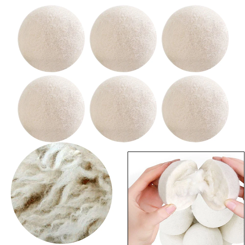 6Pcs Wool Dryer Balls Reusable Softener Natural Sheep Organic Fabric Wool Dryer Balls 7cm Home Washing Balls Drying Clothes
6Pcs Wool Dryer Balls Reusable Softener Natural Sheep Organic Fabric Wool Dryer Balls 7cm Home Washing Balls Drying Clothes