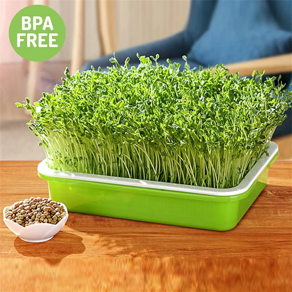 Seed Sprouter Tray Seed Germination Tray with Drain Holes Soil-Free Big Capacity Nursery Tray Healthy Wheatgrass Seeds Grower &
Seed Sprouter Tray Seed Germination Tray with Drain Holes Soil-Free Big Capacity Nursery Tray Healthy Wheatgrass Seeds Grower &