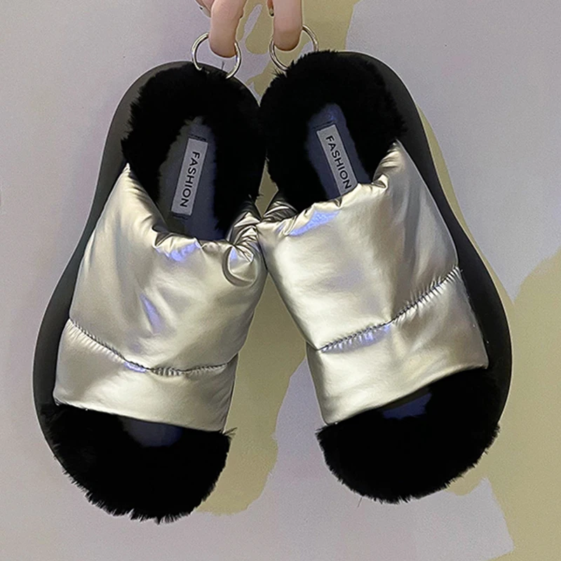 2022 Winter Thick Bottom Waterproof Down Cloth Women Fur Slippers Home Warm Luxurious Fashion Shoes Open Toe Platform Slippers
2022 Winter Thick Bottom Waterproof Down Cloth Women Fur Slippers Home Warm Luxurious Fashion Shoes Open Toe Platform Slippers