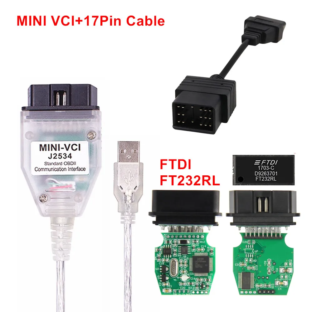 V16.20.023 MINI VCI J2534 For Toyota Connectors MINI VCI J2534 FTDI FT232RL Auto Car OBD OBD2 Diagnostics Tool Scanner
V16.20.023 MINI VCI J2534 For Toyota Connectors MINI VCI J2534 FTDI FT232RL Auto Car OBD OBD2 Diagnostics Tool Scanner
