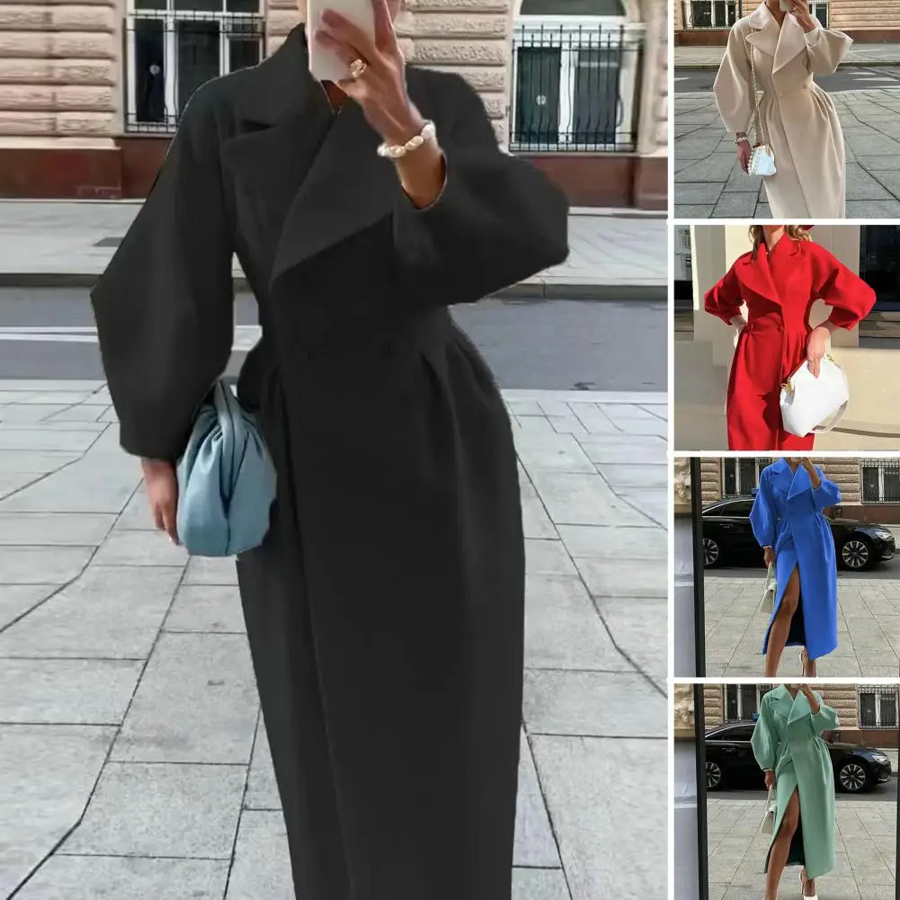Autumn Women Woolen Coat Thick Lapel Double-Breasted Office Lady Long Jackets Lantern Sleeve Windbreaker Streetwear Female Coats
Autumn Women Woolen Coat Thick Lapel Double-Breasted Office Lady Long Jackets Lantern Sleeve Windbreaker Streetwear Female Coats