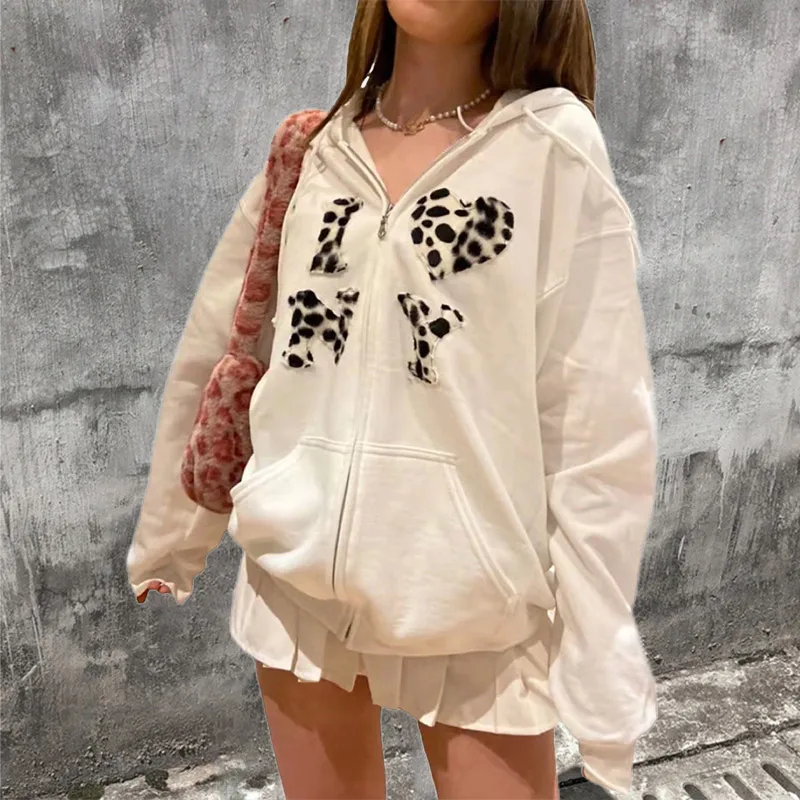 Хлопковая белая толстовка с буквенным принтом, женская Свободная куртка на шнуровке с капюшоном и длинными рукавами, Повседневная Толстовк... 
Хлопковая белая толстовка с буквенным принтом, женская Свободная куртка на шнуровке с капюшоном и длинными рукавами, Повседневная Толстовк...