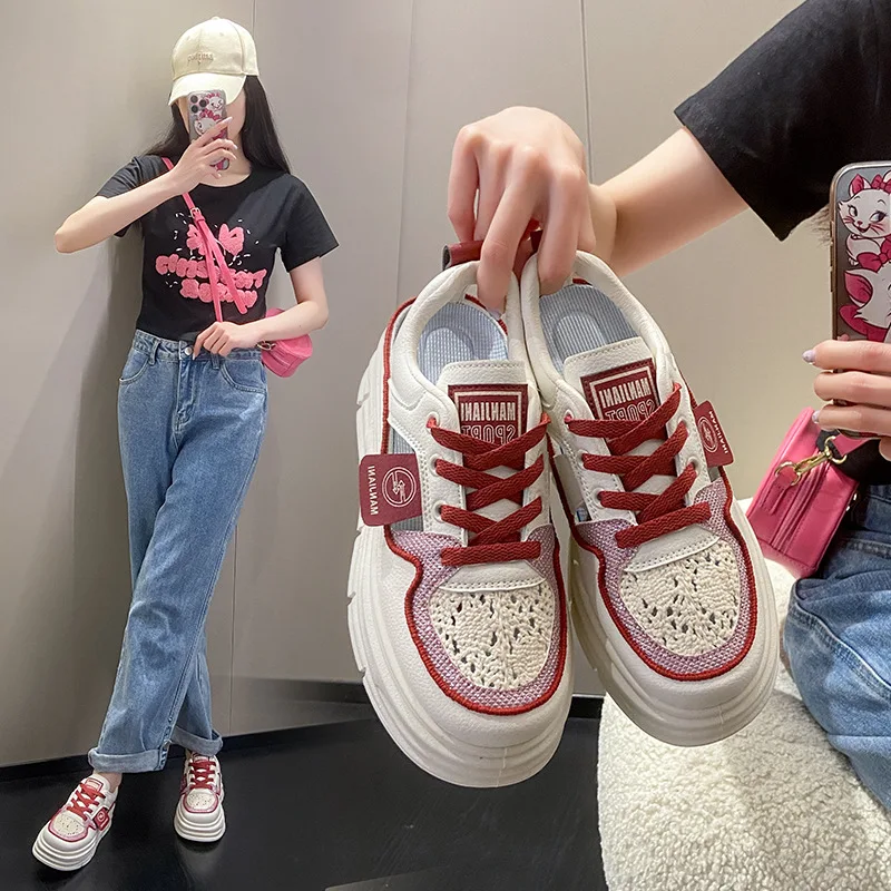 2023 Summer New Large Size Women's Shoes Breathable Mesh Surface Thick Soled Board Shoes Woman Korean Version Casual Sneakers
2023 Summer New Large Size Women's Shoes Breathable Mesh Surface Thick Soled Board Shoes Woman Korean Version Casual Sneakers