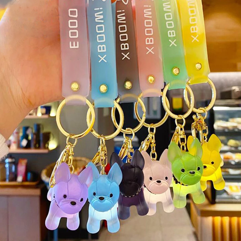 2023 Fashion French Bulldog Keychain Punk Crystal Dog Keychain For Ladies Bag Pendant Jewelry Small Accessories Men Car Key Ring 
2023 Fashion French Bulldog Keychain Punk Crystal Dog Keychain For Ladies Bag Pendant Jewelry Small Accessories Men Car Key Ring