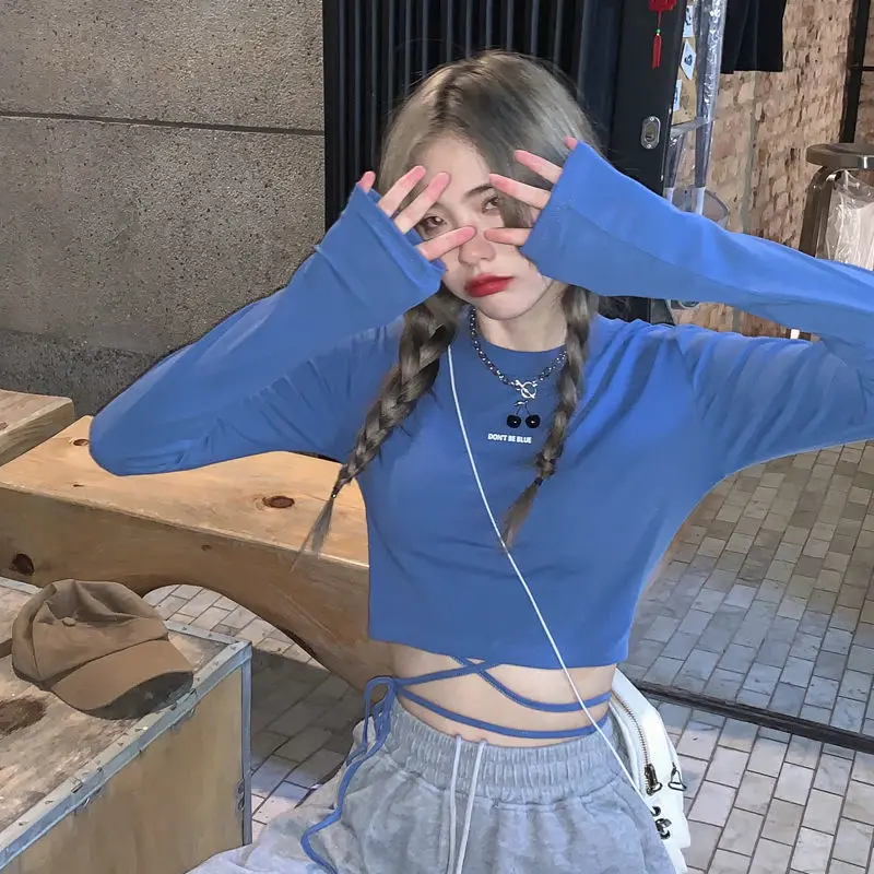 Long Sleeve T-shirts Women Design Sexy Crop Ins Prevalent Bandage Tops Harajuku Ulzzang Street Spring Female Ropa Hot Skinny New
Long Sleeve T-shirts Women Design Sexy Crop Ins Prevalent Bandage Tops Harajuku Ulzzang Street Spring Female Ropa Hot Skinny New