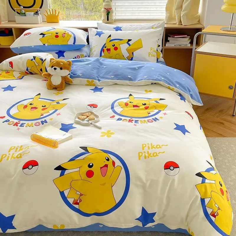 Jigglypuff Sylveon Piplup Psyduck Charizard Cotton Sheet Four-Piece Set Bed Linen Cover Pillow Cover Dormitory Three-Piece Set
Jigglypuff Sylveon Piplup Psyduck Charizard Cotton Sheet Four-Piece Set Bed Linen Cover Pillow Cover Dormitory Three-Piece Set