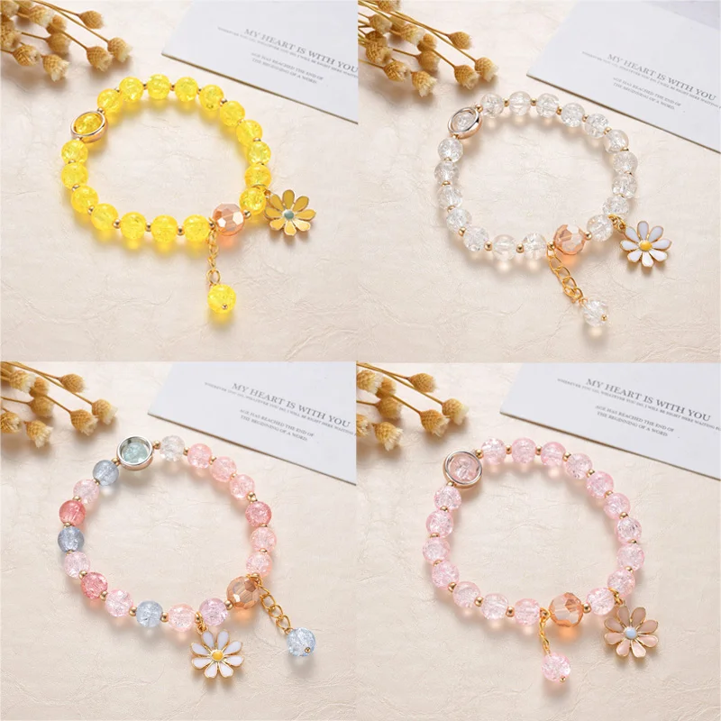 1 Pcs New Fashion Bracelet Gift For Sisters Girlfriends Beads Chain Small Fresh Hand Chain Daisy Beauty Sweet Sun Flower Charm
1 Pcs New Fashion Bracelet Gift For Sisters Girlfriends Beads Chain Small Fresh Hand Chain Daisy Beauty Sweet Sun Flower Charm