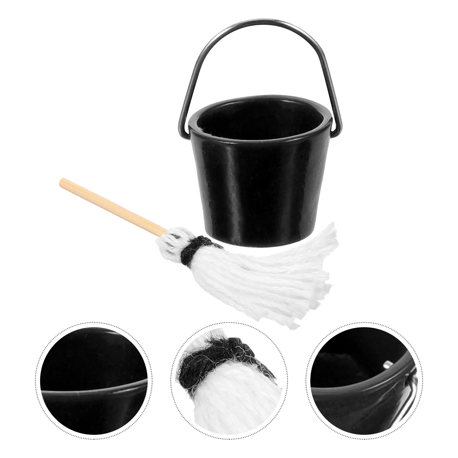 Decor Mini Landscaping Toy Mop Model Small House Ornament Plastic Decoration DIY Bucket Parent-child 
Decor Mini Landscaping Toy Mop Model Small House Ornament Plastic Decoration DIY Bucket Parent-child