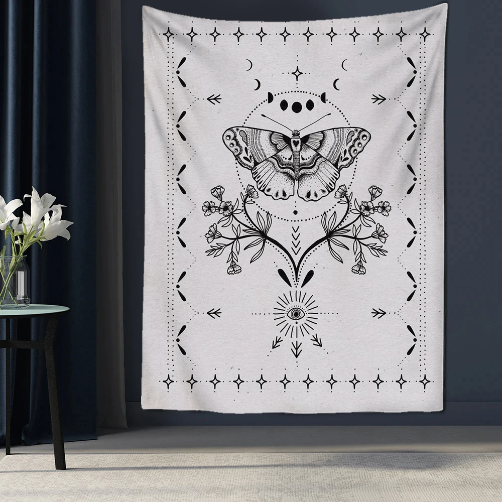 Simple Tarot Flower Butterfly Pattern Tapestry Blanket Psychedelic Witchcraft Wall Hanging Bohemia Gypsy Home Bedroom Decorating
Simple Tarot Flower Butterfly Pattern Tapestry Blanket Psychedelic Witchcraft Wall Hanging Bohemia Gypsy Home Bedroom Decorating