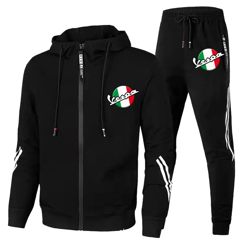 2022 new spring and autumn menswear VESPA logo printed cotton menswear casual Hoodie suit jacket + trousers two-piece suit
2022 new spring and autumn menswear VESPA logo printed cotton menswear casual Hoodie suit jacket + trousers two-piece suit