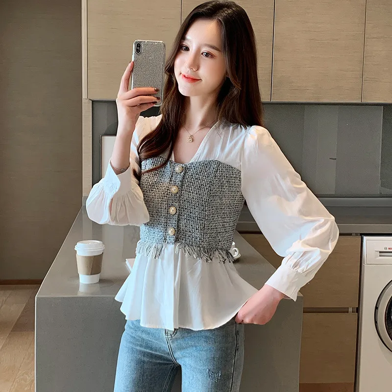 Blusas Mujer De Moda 2023 Blouse Women Long Sleeve Women Blouses Shirts V-neck White Chiffon Blouse Shirt Women Tops Blusa C5188
Blusas Mujer De Moda 2023 Blouse Women Long Sleeve Women Blouses Shirts V-neck White Chiffon Blouse Shirt Women Tops Blusa C5188