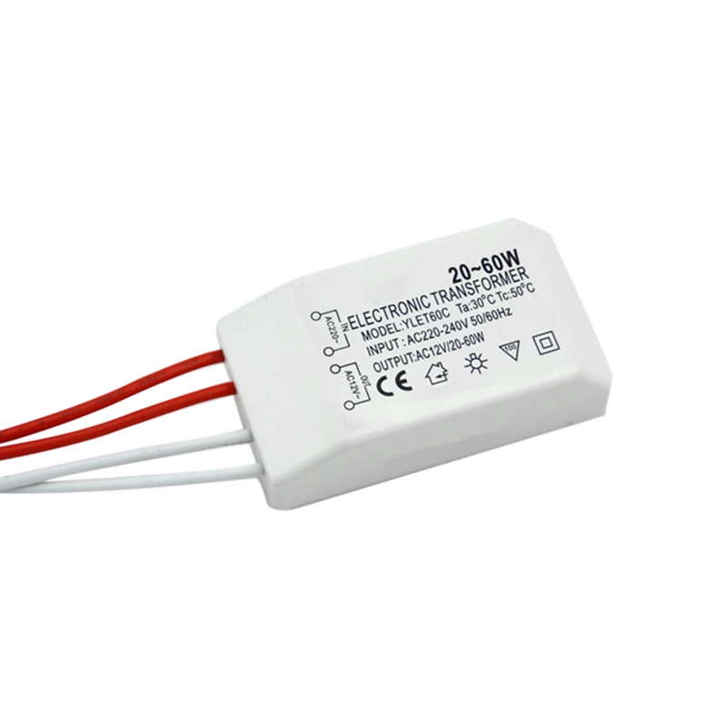 AC 220V To 12V 20-60W Halogen Light LED Driver Power Supply Electronic Transformer Suitable For Lamps Home OutdoorTools
AC 220V To 12V 20-60W Halogen Light LED Driver Power Supply Electronic Transformer Suitable For Lamps Home OutdoorTools