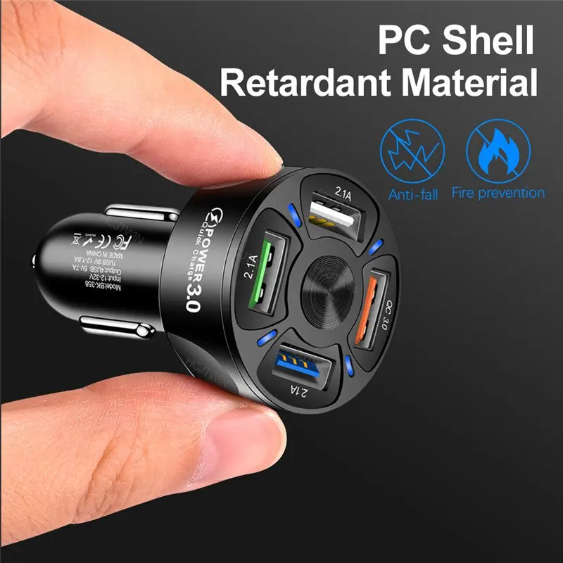 Charging Car Accessories 4/5/6 USB Ports Car Charger Adapter LED Display QC 3.0 Fast
Charging Car Accessories 4/5/6 USB Ports Car Charger Adapter LED Display QC 3.0 Fast