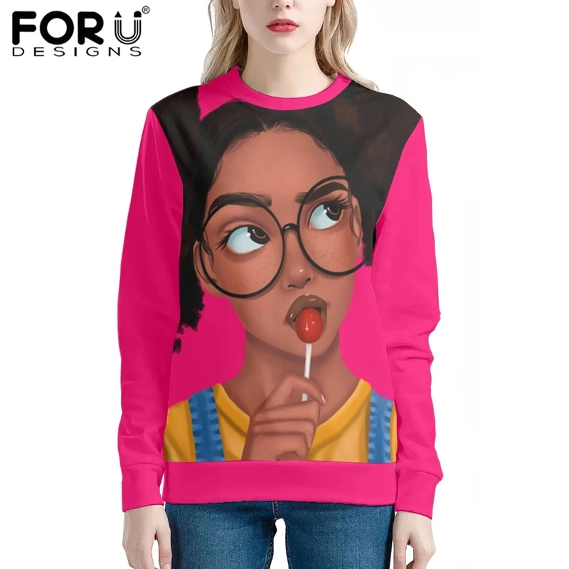 FORUDESIGNS Autumn Pink Oversized Hoodies Women Casual Sweatshirts Female O-Neck Pullover Clothing Cool African Girls Streetwear
FORUDESIGNS Autumn Pink Oversized Hoodies Women Casual Sweatshirts Female O-Neck Pullover Clothing Cool African Girls Streetwear
