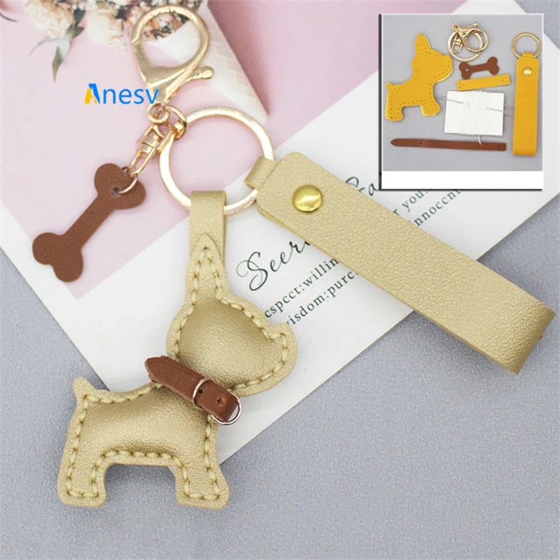 Assemble it yourself Bulldog Pendant Material Bag Creative Gift Keychain Bag Decorative Leather Jewelry Hand Sewing
Assemble it yourself Bulldog Pendant Material Bag Creative Gift Keychain Bag Decorative Leather Jewelry Hand Sewing