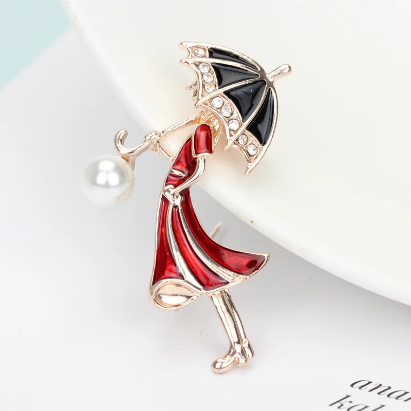 YW GAIRU Fashion Cartoon Drip Oil Enamel Alloy Black Umbrella Brooch Casual Women's Red Clothes Pin Accessories Jewellery
YW GAIRU Fashion Cartoon Drip Oil Enamel Alloy Black Umbrella Brooch Casual Women's Red Clothes Pin Accessories Jewellery