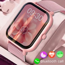 2023 Call Smart Watch Women Custom Dial Smartwatch For Android IOS Waterproof Bluetooth Music Watches Full Touch Bracelet Clock