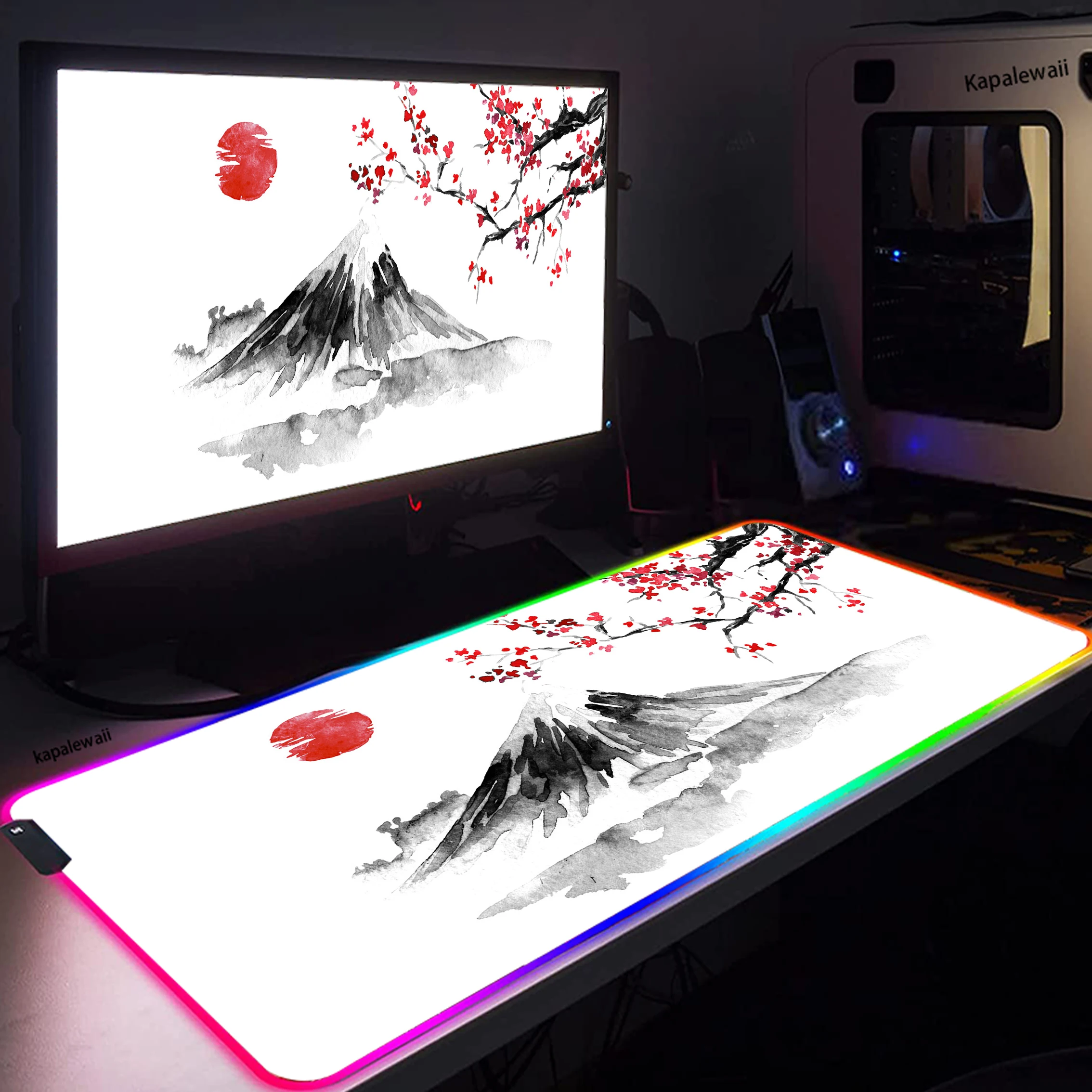 Japanese Mousepad Black Mausepad Setup Gamer Accessories Office Carpet Sakura Art RGB Mouse Pad LED Company Gaming Deskmat 40x90
Japanese Mousepad Black Mausepad Setup Gamer Accessories Office Carpet Sakura Art RGB Mouse Pad LED Company Gaming Deskmat 40x90