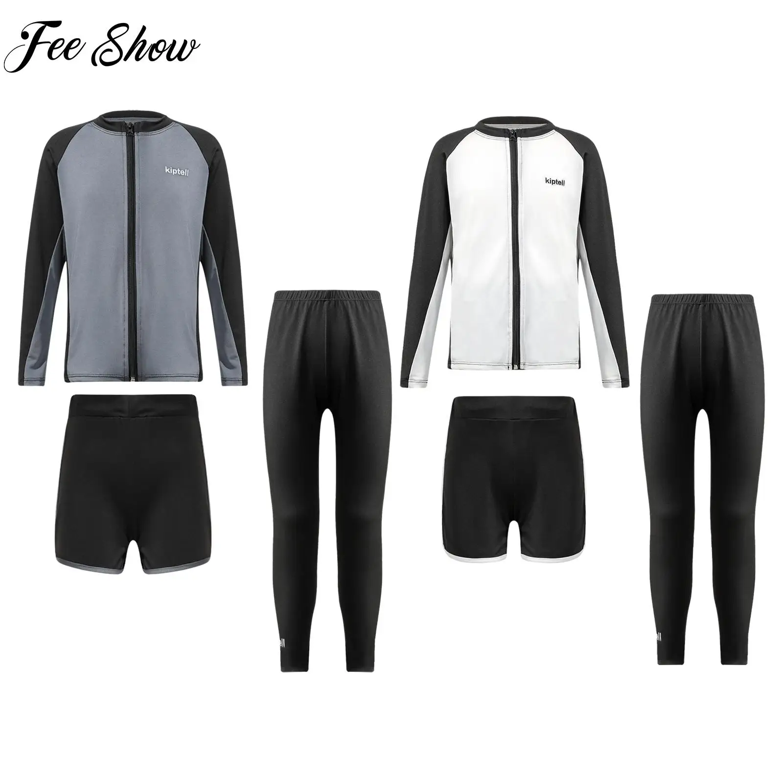 3Pcs Boys Swimsuit Long Sleeve Front Zipper Swim Top with Pants And Shorts Set Bathing Suit Pool Beach Rash Guard Swimwear
3Pcs Boys Swimsuit Long Sleeve Front Zipper Swim Top with Pants And Shorts Set Bathing Suit Pool Beach Rash Guard Swimwear
