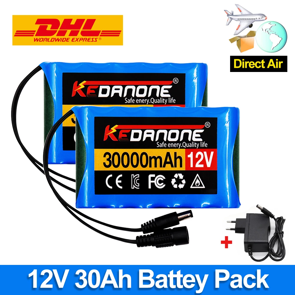 Air Shipping Rechargeable Battery 12V 30000mah Lithium Battery Pack Capacity DC 12.6V 30Ah CCTV Camera Monitor with Charger
Air Shipping Rechargeable Battery 12V 30000mah Lithium Battery Pack Capacity DC 12.6V 30Ah CCTV Camera Monitor with Charger