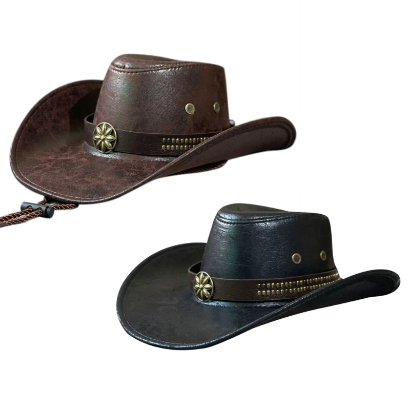 

Shopping Traveling Supplies Western Rivet Cowboy Hat Girl Costume Cosplay Cap DropShip